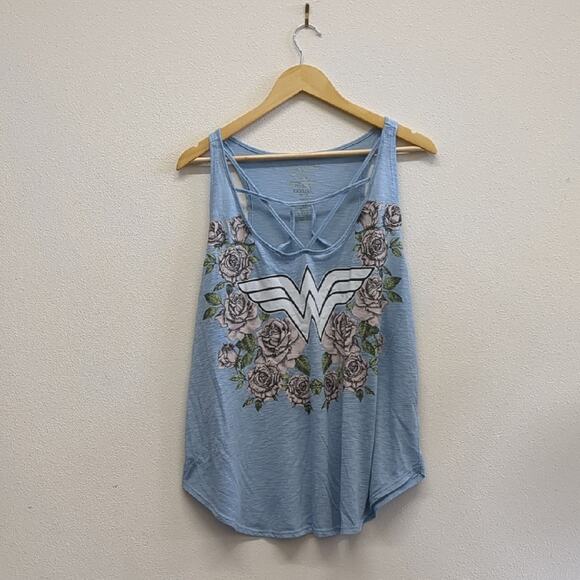 Wonder Woman Blue Graphic Sleeveless Tank Top XXXL - Picture 2 of 4